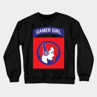 Gamer Girl Head Logo Crewneck Sweatshirt